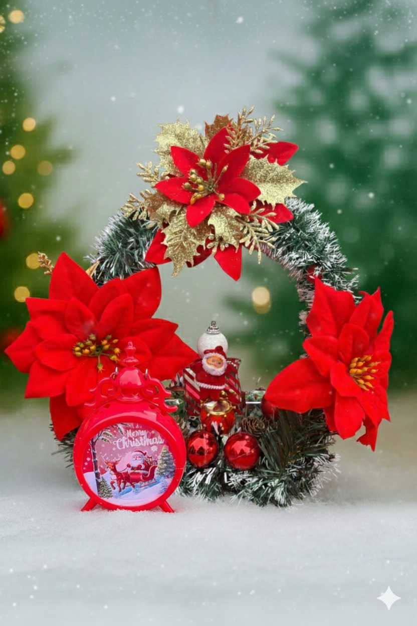 OFERTĂ SPECIALĂ – Coroniță Festivă + Ceas Decorativ Merry Christmas